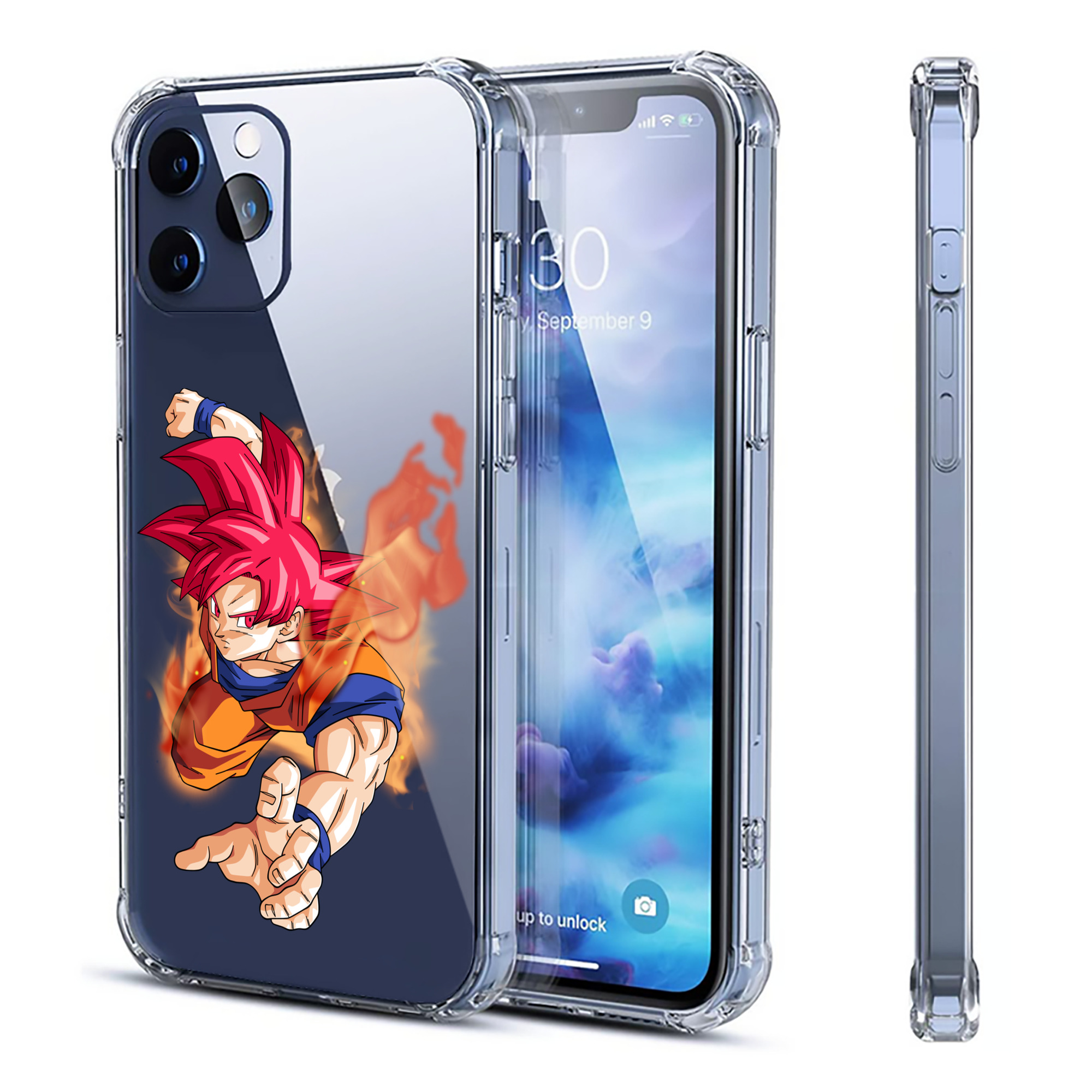 （画像用） ドラゴンボール 孫悟空（そん ごくう）Son Goku カカロット DRAGON BALL Kakarotto 【iPhone 12シリーズ対応】透明スマホケース（クリアソフトケース）